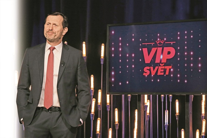 Moderátor pořadu VIP Svět Jaromír Soukup.