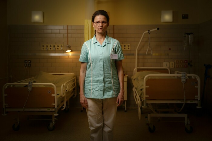 V roli nesympatické zdravotní sestry.