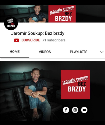 Jaromír má nový YouTube kanál BEZ BRZDY.